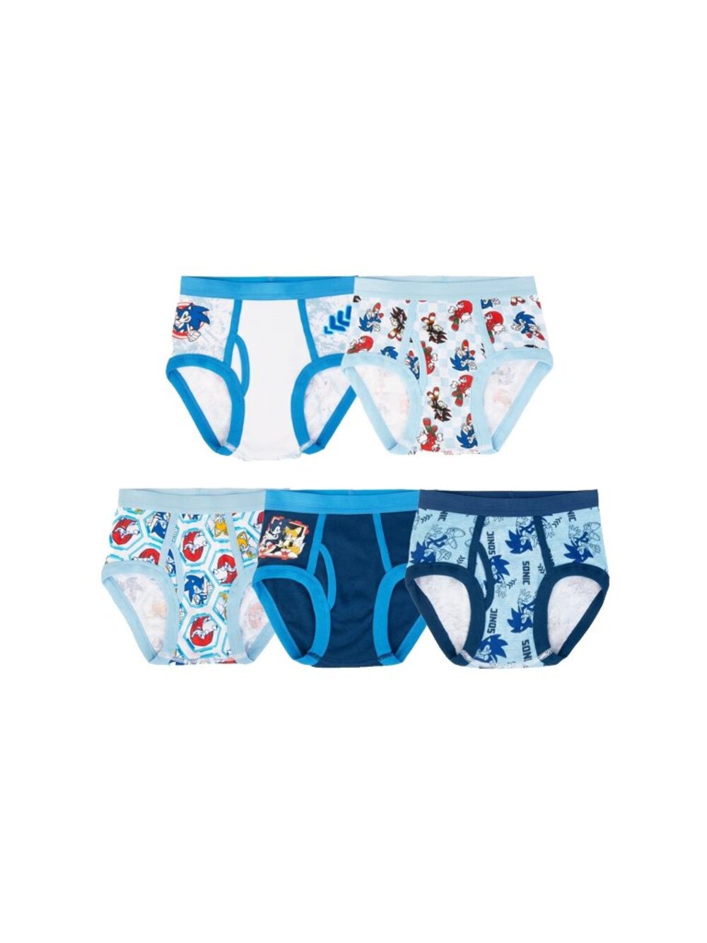 Sonic The Hedgehog Boys Cotton Brief Character Underwear  5-Pack Size 6